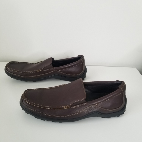 Cole Haan Tucker Venetian Brown Leather Slip On Loafers 10.5 French Roast - Picture 4 of 9